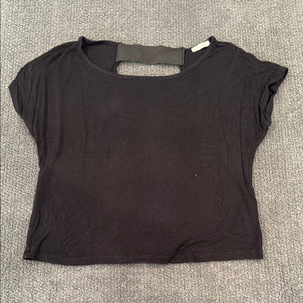 Tea n Rose Purple Cap Sleeve Crop Top